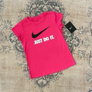 Nike pink Just Do It tee, 6x, NWT